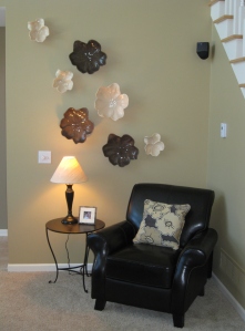 These sculptural wall flowers make a great accent piece.